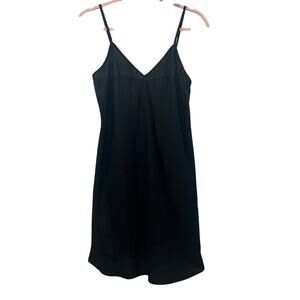 Theory Black 100% Cotton Slip Dress - Size 2- Little Black Dress LBD Slip Dress
